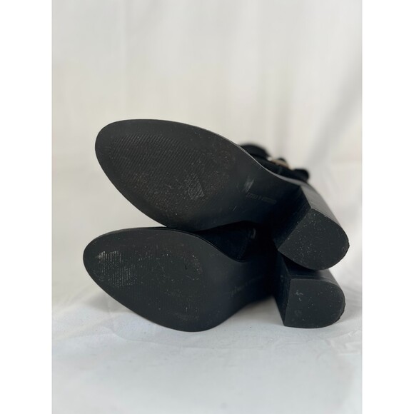 Chelsea and Violet Black Leather Heel "Vicki" Ankle/Sock Boots 6.5 - Picture 4 of 9